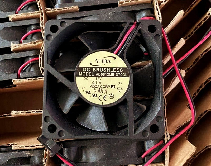 ADDA AD0612MB-D70GL 12V 0.11A 2wires Cooling Fan ADDA AD0612MB-D70GL 12V 0.11A 2wires Cooling Fan